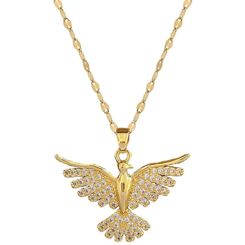 Phoenix Wing Animal Necklace Fashion Cute Bird Wedding Personality Versatile Clavicle Chain Birthday Gift-Dollar Bargains Online Shopping Australia