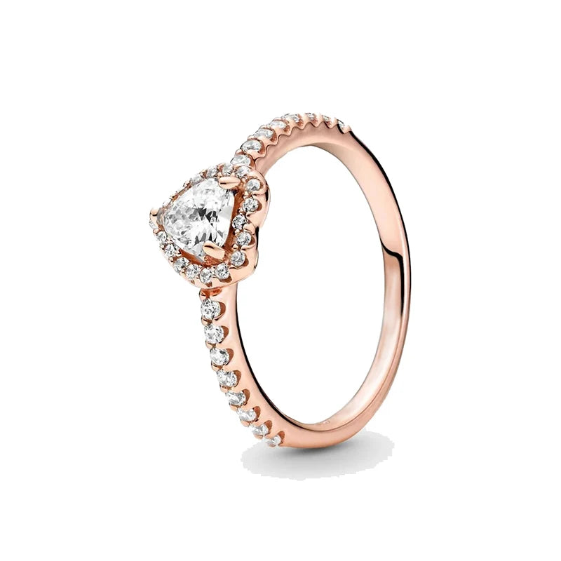 925 Sterling Silver Rings Women Infinity Love Heart Crown Engagement Wedding Ring Rose Gold Crystals Luxury Jewelry-Dollar Bargains Online Shopping Australia