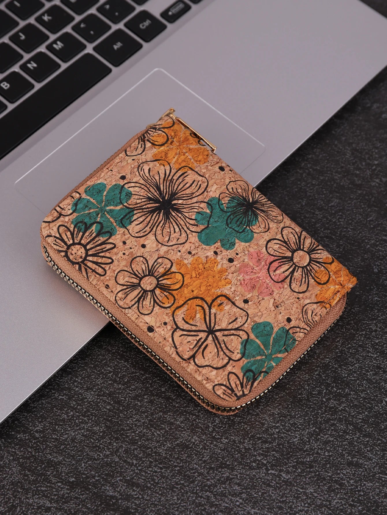 Multifunctional Bohemian style short women's wallet wood grain multi card slot wallet large capacity portable car-Dollar Bargains Online Shopping Australia