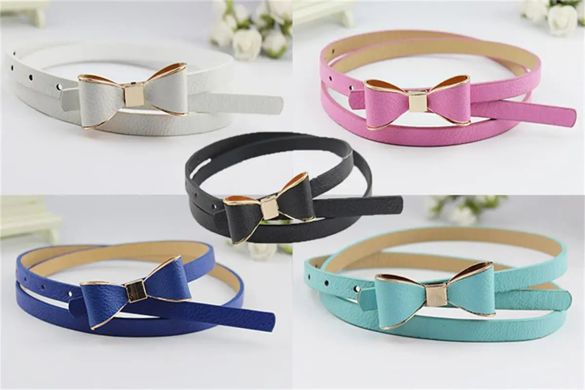 Women belt Summer Women belts Luxury Brand Colorful Bow Leather Belt Ladies Waistband Apparel Accessories-Dollar Bargains Online Shopping Australia