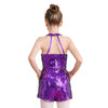 Kids Girls Shiny Sequin Halter Party Bodysuit Christmas Birthday Wedding Evening Costume Jazz Dance Stage Performance Jumpsuit-Dollar Bargains Online Shopping Australia