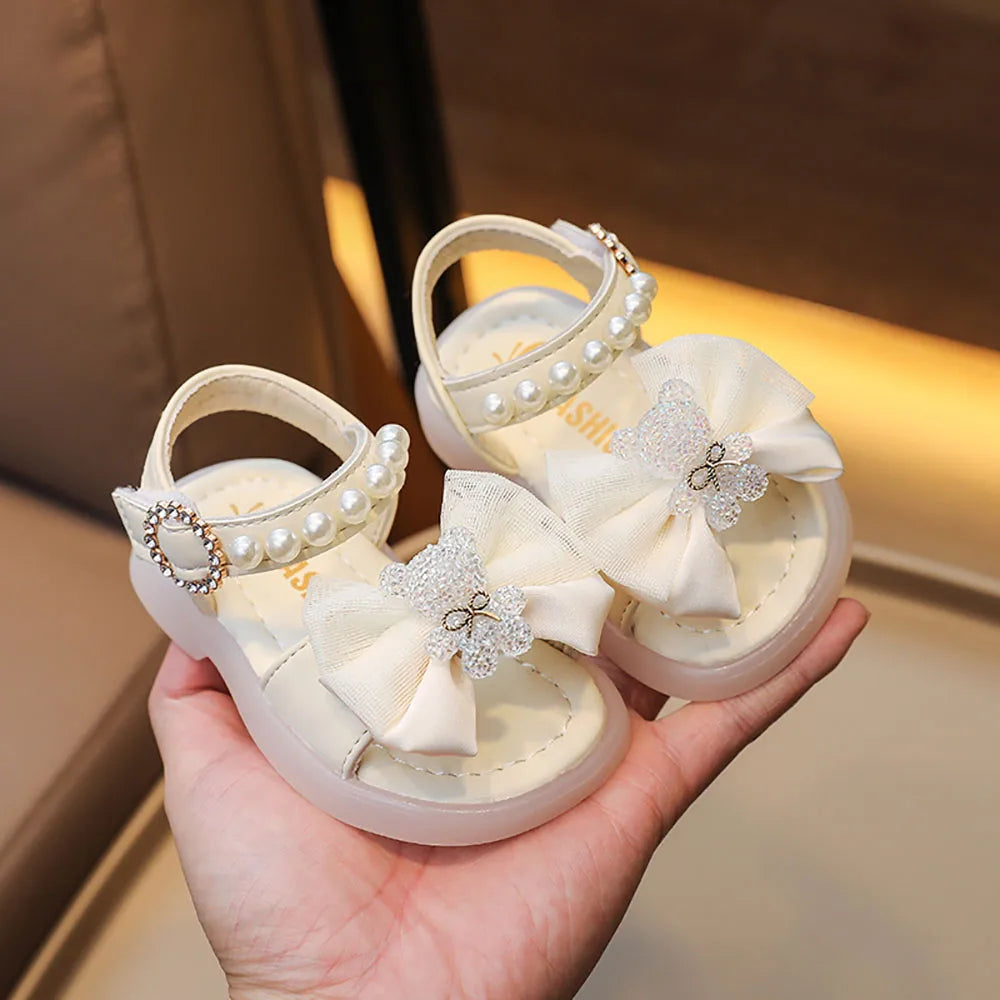 Summer Princess Sandals For Baby Girls Cute Bear Bow Fashion Toddler Shoes Soft-soled Breathable Casual Shoes For Infant Baby-Dollar Bargains Online Shopping Australia