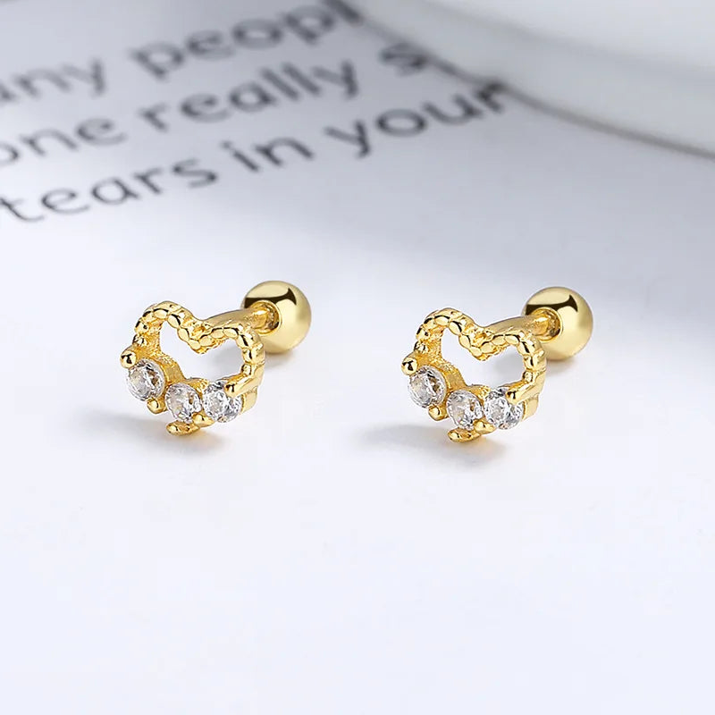 Fashion Gold Color Butterfly Tragus Piercings for The Ear Helix Stud Earrings for Women Tibetan Charm Ear Bone Piercing Jewelry-Dollar Bargains Online Shopping Australia