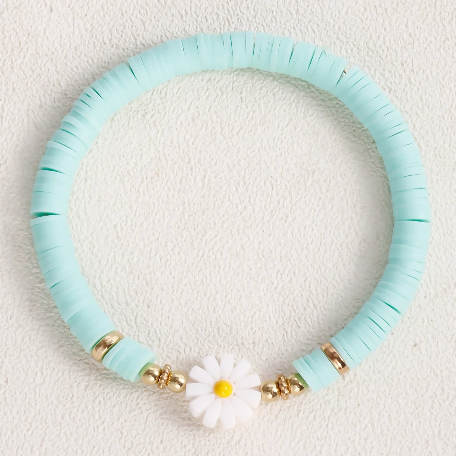 Flower Daisy Bracelets for Women Y2K Accessories Multicolor Polymer Clay Beads Bracelet Bohemia Summer Girl Beach Jewelry-Dollar Bargains Online Shopping Australia