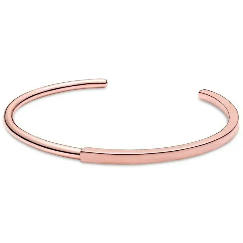 925 Sterling Silver Classic Luxury I-D Open Bracelet Simple Charm Bracelet Elegant Women's Jewelry Gift-Dollar Bargains Online Shopping Australia