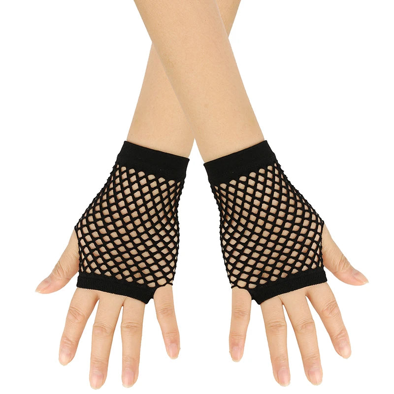 Womens Short Fishnet Net Gloves Fingerless Mesh Gloves Punk Rock Fancy Night Club Party Arm Warmer Gloves Sexy Gloves Hot-Dollar Bargains Online Shopping Australia