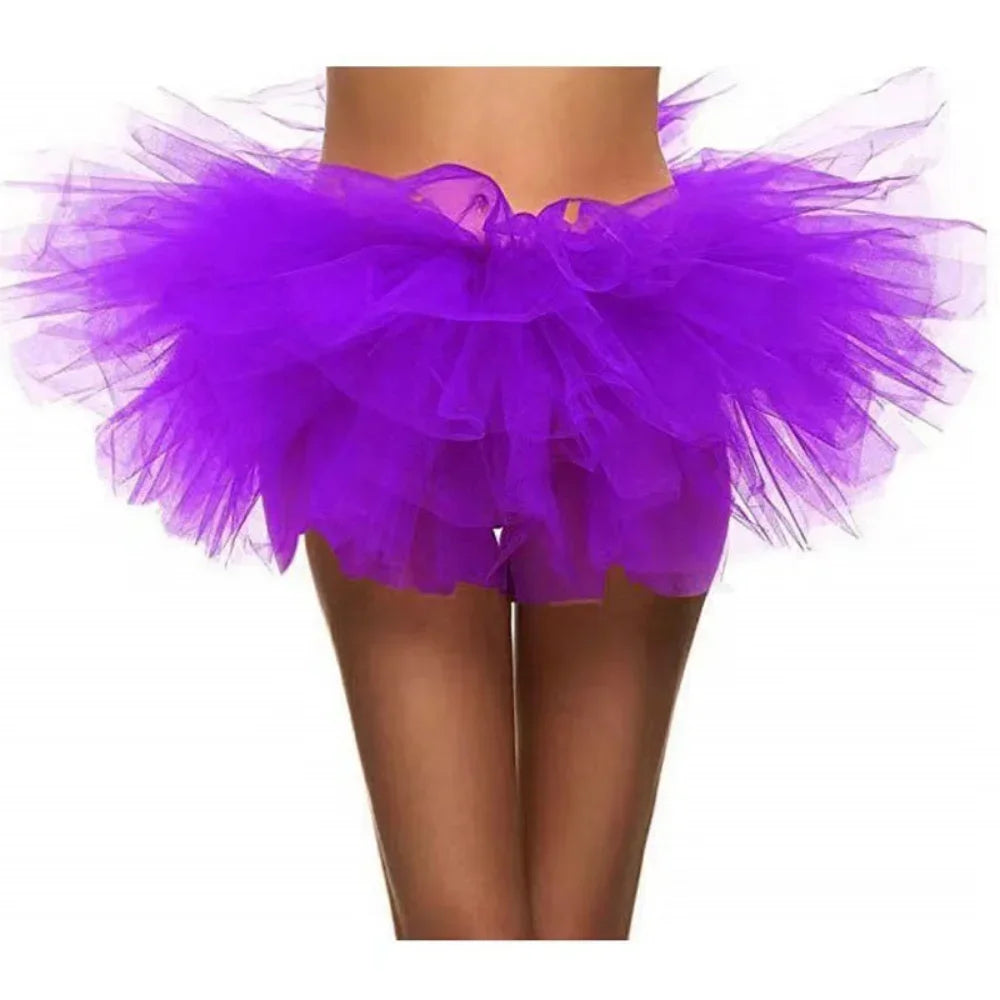 Adult Women's Half Skirt 5 Layers Tulle Puffy Skirt Ballet Short Party Nightclub Mini Skirt Performance Event Costume-Dollar Bargains Online Shopping Australia