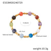 Natural Stones Beaded Bracelet for Women Stainless Steel Gold Plated Waterproof Charm Jewelry-Dollar Bargains Online Shopping Australia