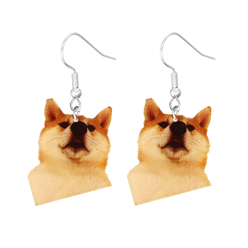 Cute Cat Design Dangle Earrings Acrylic Jewelry Adorable Gift For Women Girls Daily Casual Frog Bee Pig Hamster-Dollar Bargains Online Shopping Australia