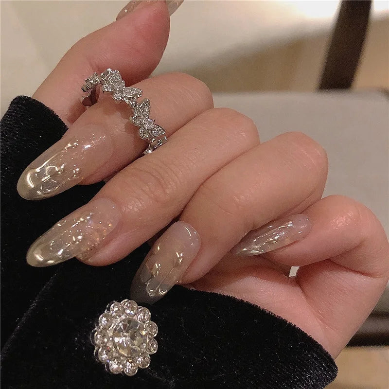 Y2K Crystal Rings Kpop Heart Adjustable Ring Irregular Geometry Punk Vintage Rings Set for Women Girls-Dollar Bargains Online Shopping Australia