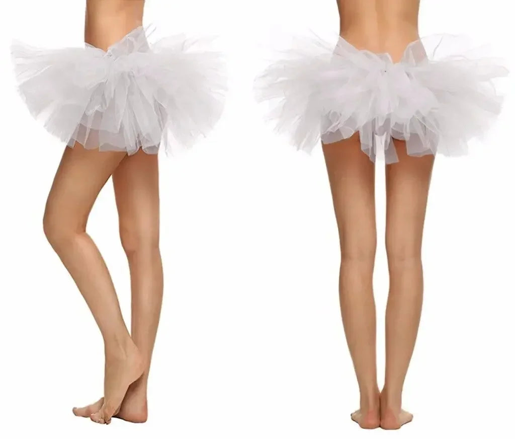 Adult Women's Half Skirt 5 Layers Tulle Puffy Skirt Ballet Short Party Nightclub Mini Skirt Performance Event Costume-Dollar Bargains Online Shopping Australia