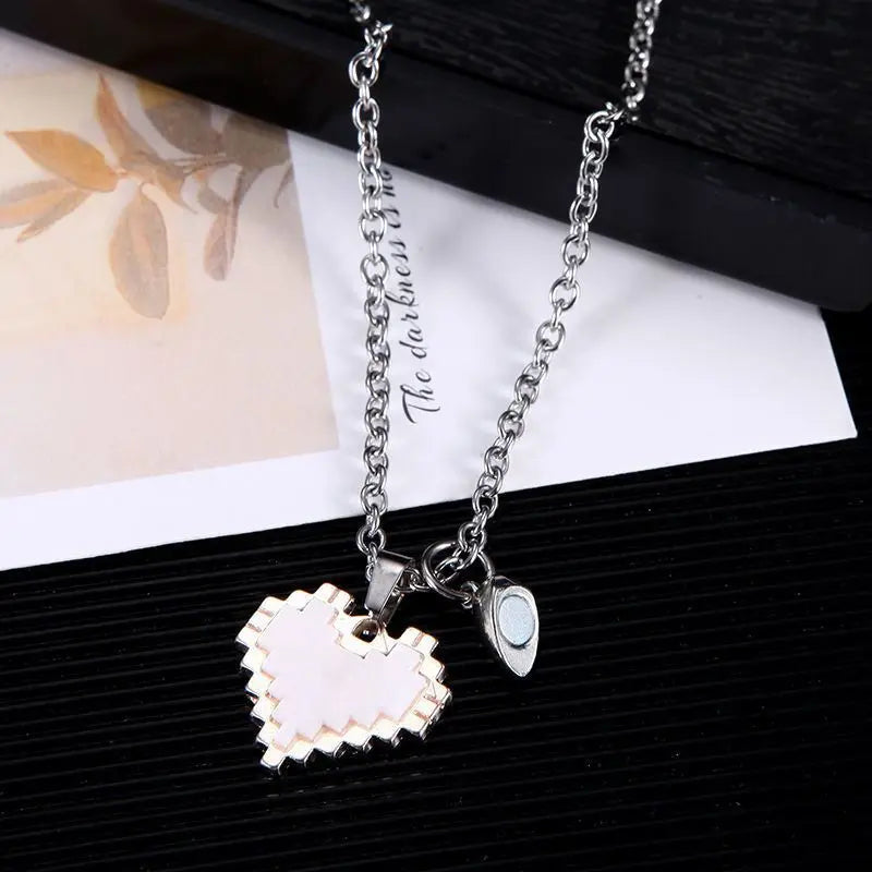 Necklace Valentine's Day Creative Magnetic Heart-Shaped Pendant Best Friend Holiday Gift Anniversary Unique Jewelry-Dollar Bargains Online Shopping Australia