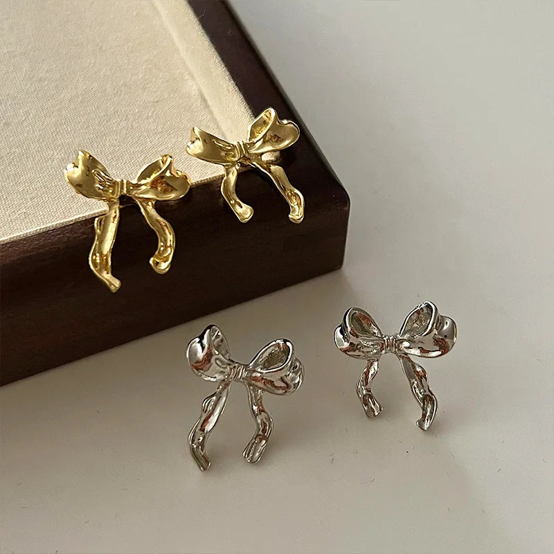 Bow Knot Earrings Women's Simple Elegant Jewelry Gifts-Dollar Bargains Online Shopping Australia