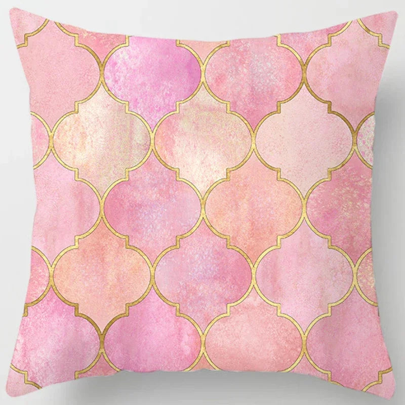 Pink cute love printing square pillowcase, home decoration, car sofa cushion cover-Dollar Bargains Online Shopping Australia