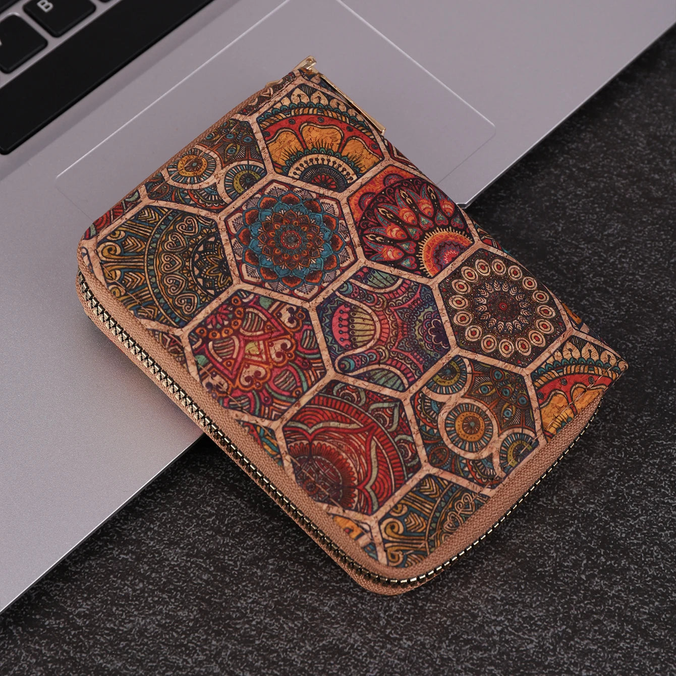 Multifunctional Bohemian style short women's wallet wood grain multi card slot wallet large capacity portable car-Dollar Bargains Online Shopping Australia