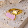 Opal Stone Rings For Women Vintage Wedding Open Adjustable Finger Ring Fashion-Dollar Bargains Online Shopping Australia