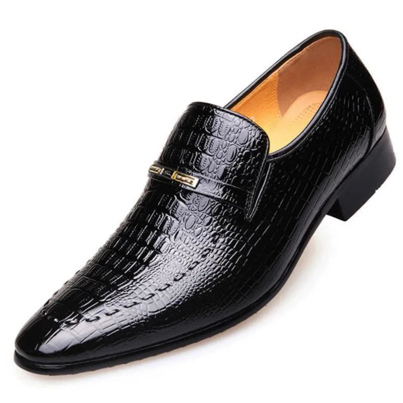 Mens Leather Shoes new Luxury Crocodile Pattern Man Business Dress Shoes Casual Social Shoe Male Wedding Footwear-Dollar Bargains Online Shopping Australia