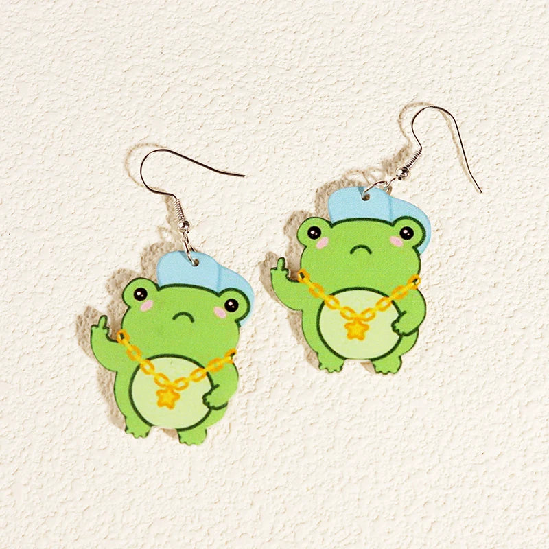 Earrings For Women Girls Hip Hop Cute Exaggeration Special Creativity Jewelry Cartoon Animal Alien Frog Duck Goose Cat-Dollar Bargains Online Shopping Australia