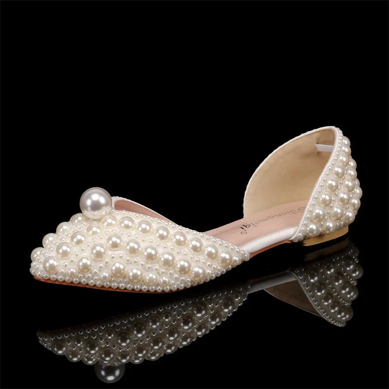 Women Sandals Fashion High Quality Wedding Shoes Women New Pearls Studs Luxury Peep Toe High Heels Buckle Woman Sandal 43-Dollar Bargains Online Shopping Australia