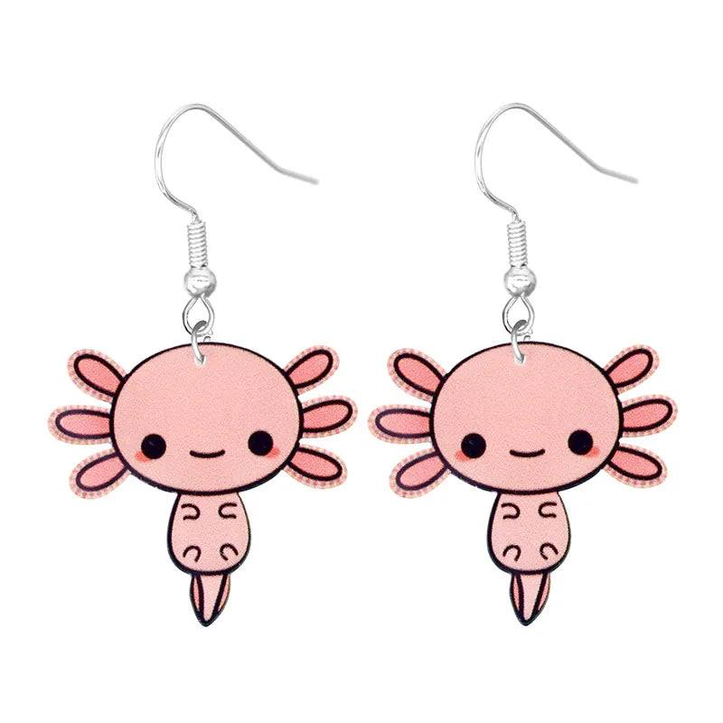 Cute Cat Design Dangle Earrings Acrylic Jewelry Adorable Gift For Women Girls Daily Casual Frog Bee Pig Hamster-Dollar Bargains Online Shopping Australia