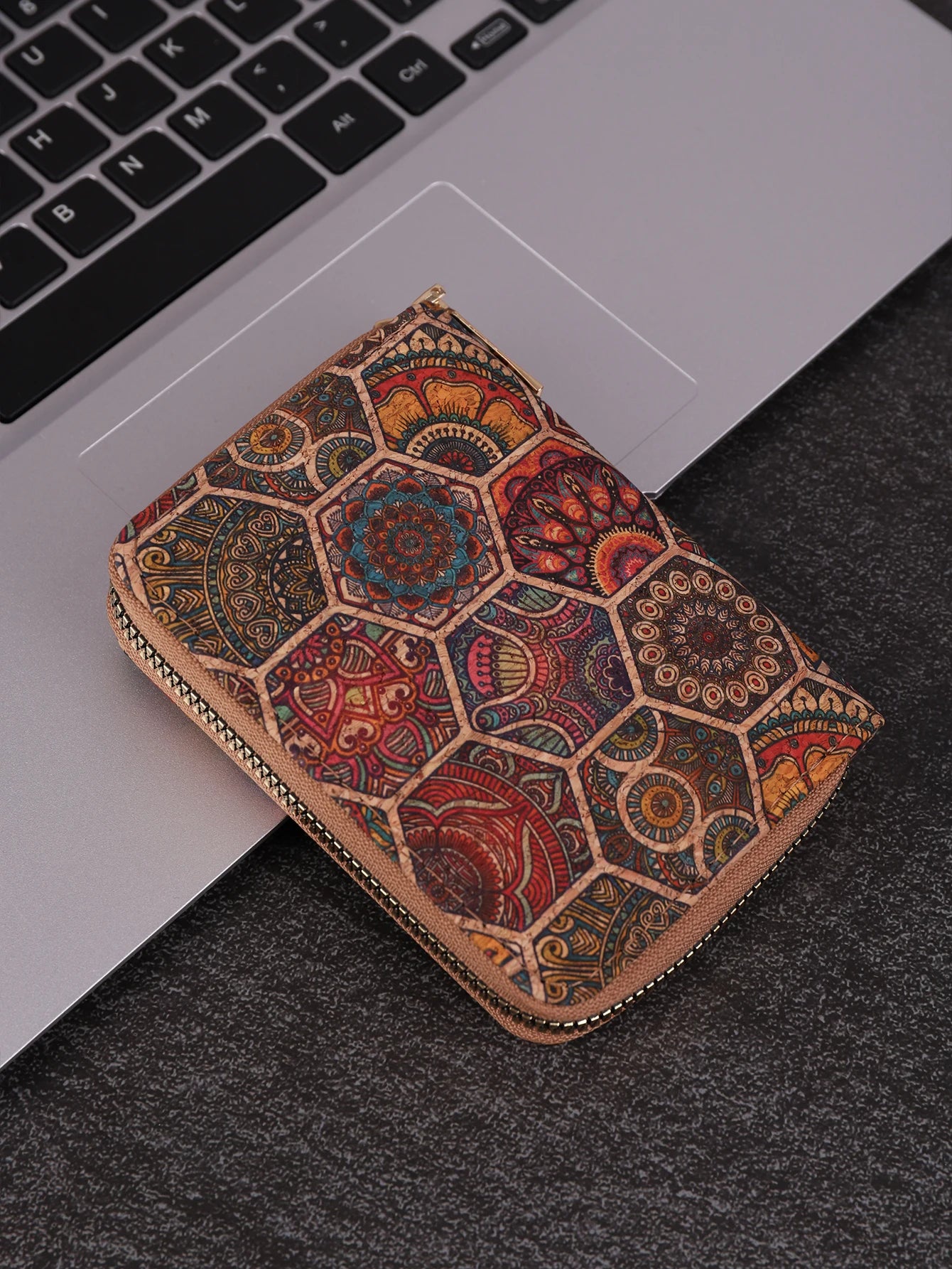 Multifunctional Bohemian style short women's wallet wood grain multi card slot wallet large capacity portable car-Dollar Bargains Online Shopping Australia