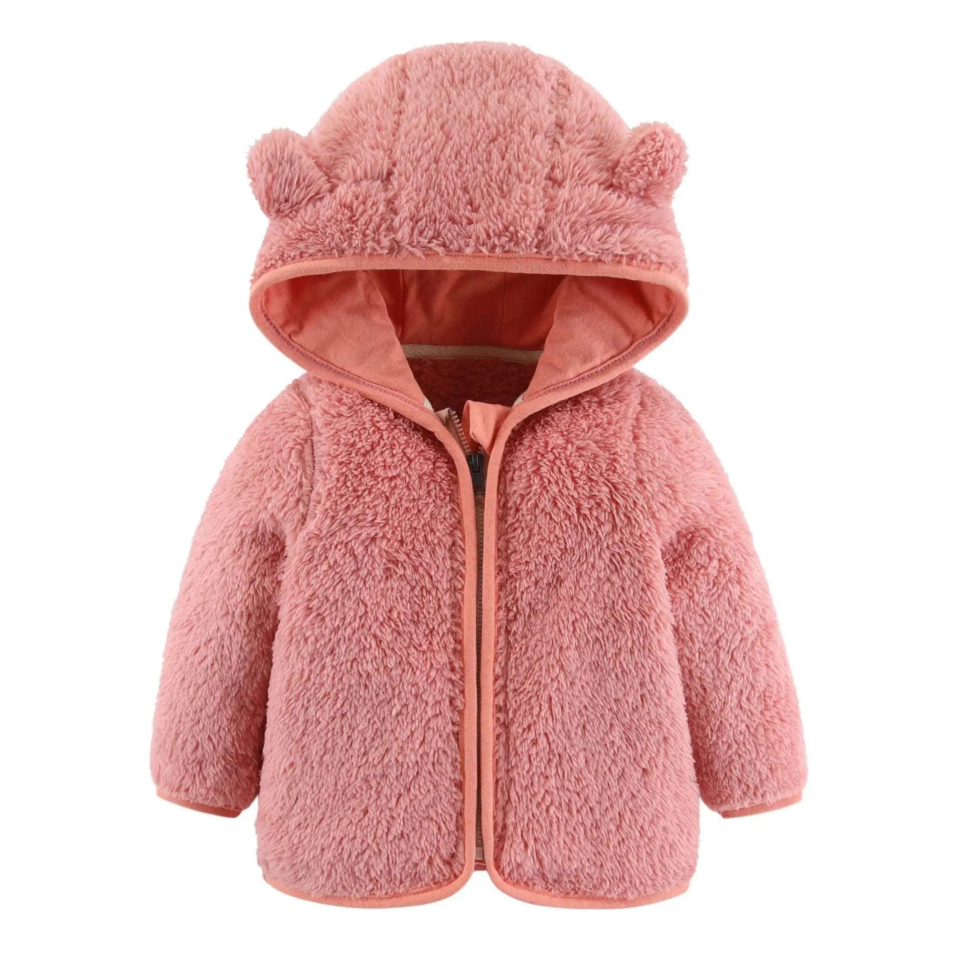 Children's Fleece Coat Baby Bear Ears Long Sleeve Warm Jacket-Dollar Bargains Online Shopping Australia