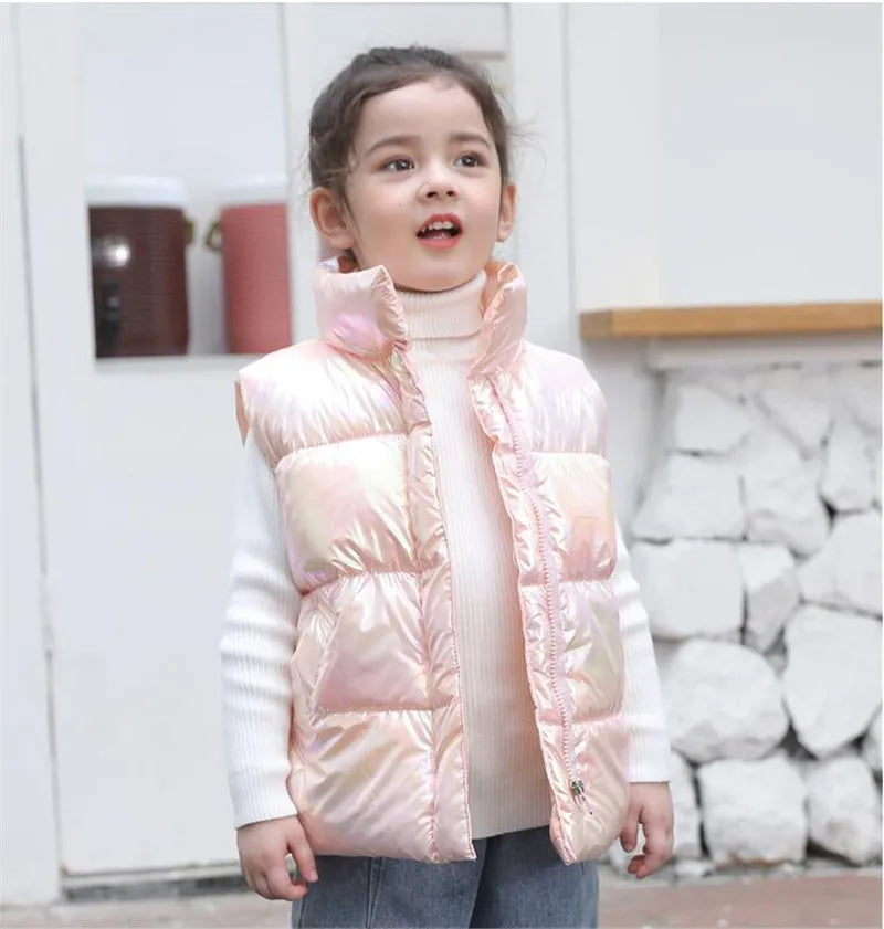 Girls Down Vests Children Clothing For Girls Boys Warm Outerwear Coat Autumn Fashion Teens Kids Jackets Vest-Dollar Bargains Online Shopping Australia