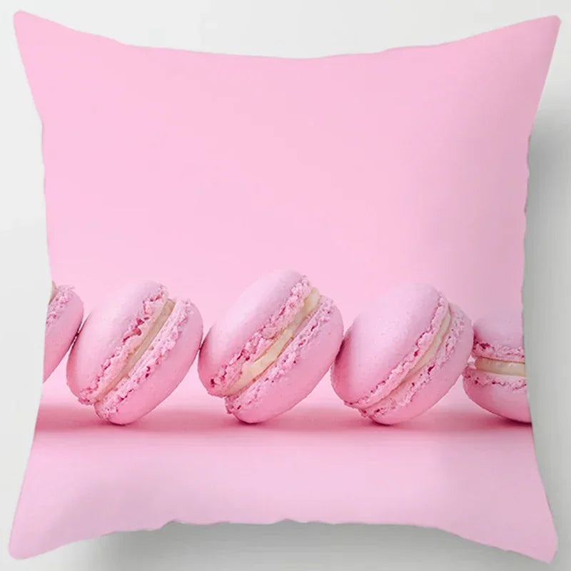 Pink cute love printing square pillowcase, home decoration, car sofa cushion cover-Dollar Bargains Online Shopping Australia