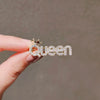 Rhinestone Queen Brooches For Women Crown Letters Party Office Brooch Pins-Dollar Bargains Online Shopping Australia