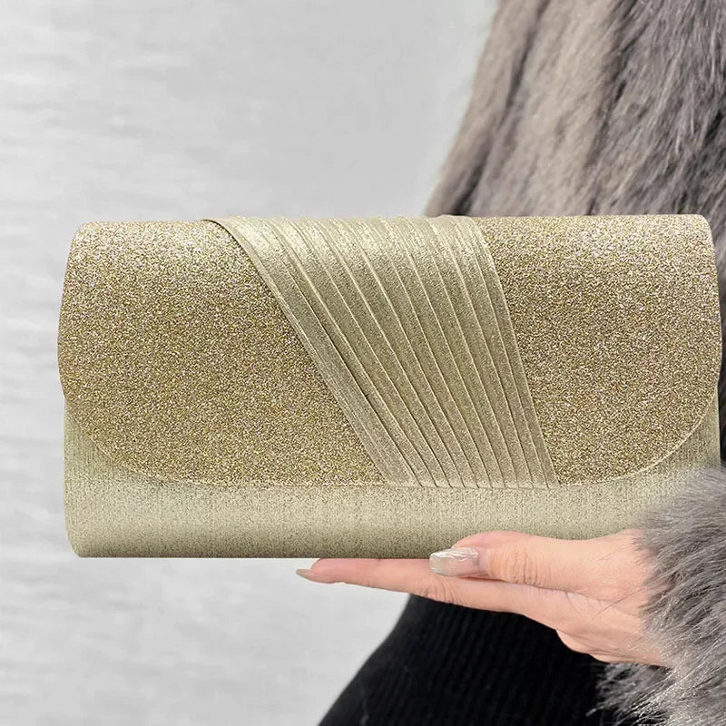 Women Evening Clutch Bag Female Crystal Day Clutch Wedding Purse Party Banquet Black Silver Clutches Bag Sequin Shoulder Bag-Dollar Bargains Online Shopping Australia