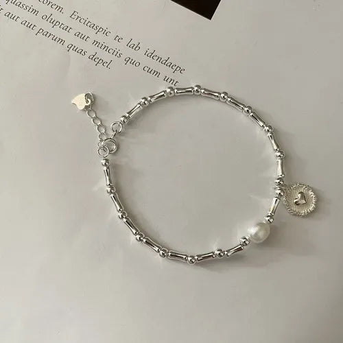 Silver Lucky Beads Ball Chain Bracelet for Women Luxury Fashion Party Wedding Bling Jewelry Lovers Gift Charms-Dollar Bargains Online Shopping Australia