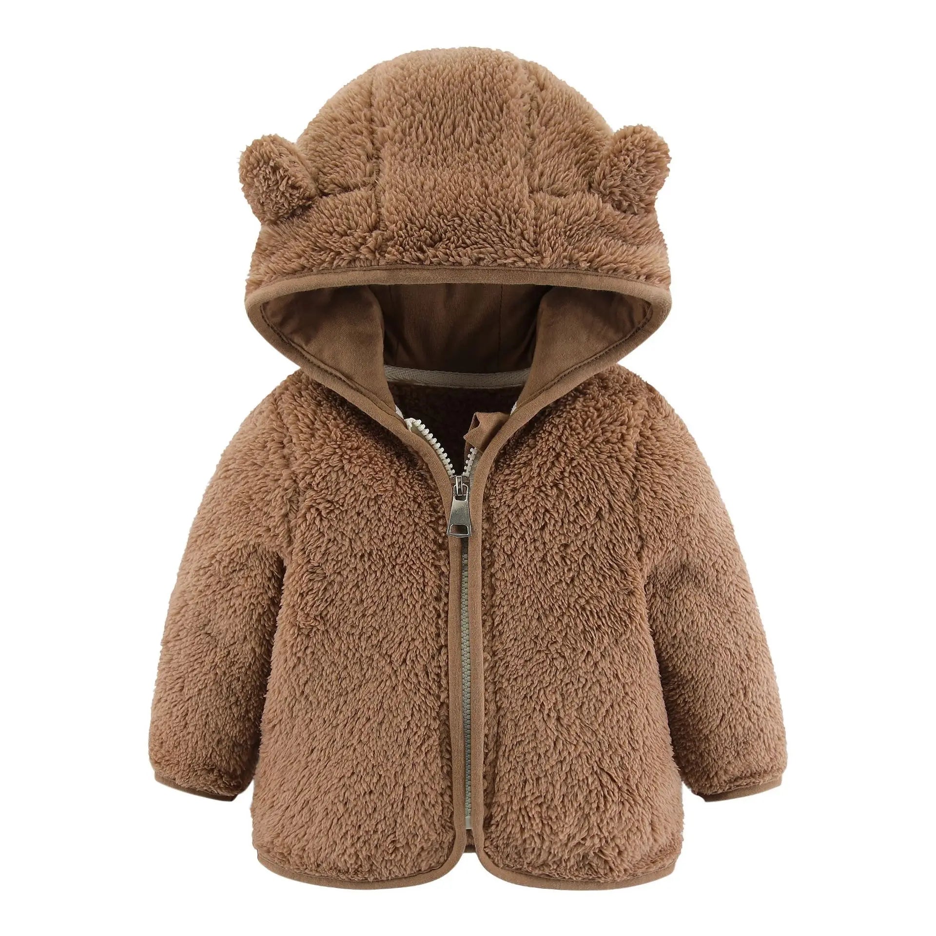 Children's Fleece Coat Baby Bear Ears Long Sleeve Warm Jacket-Dollar Bargains Online Shopping Australia