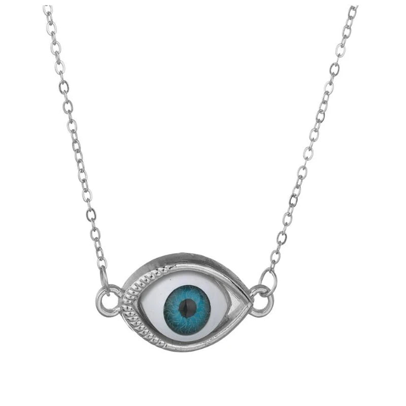 Punk Evil Eye Necklaces Blue Eyeball Connect Exaggeration Multiple Dense Evil Eyes Necklace-Dollar Bargains Online Shopping Australia