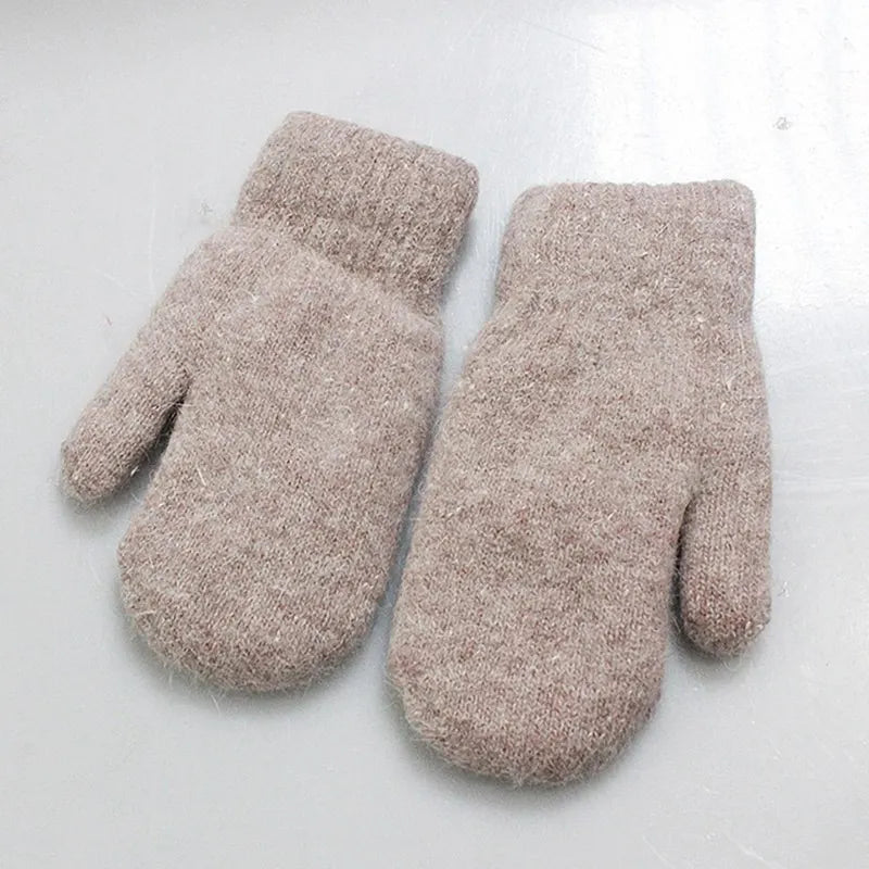 Women Winter Keep Warm Plush Gloves Elasticity Soft Full Fingers Mittens Knitted Girls Fashion Gloves-Dollar Bargains Online Shopping Australia