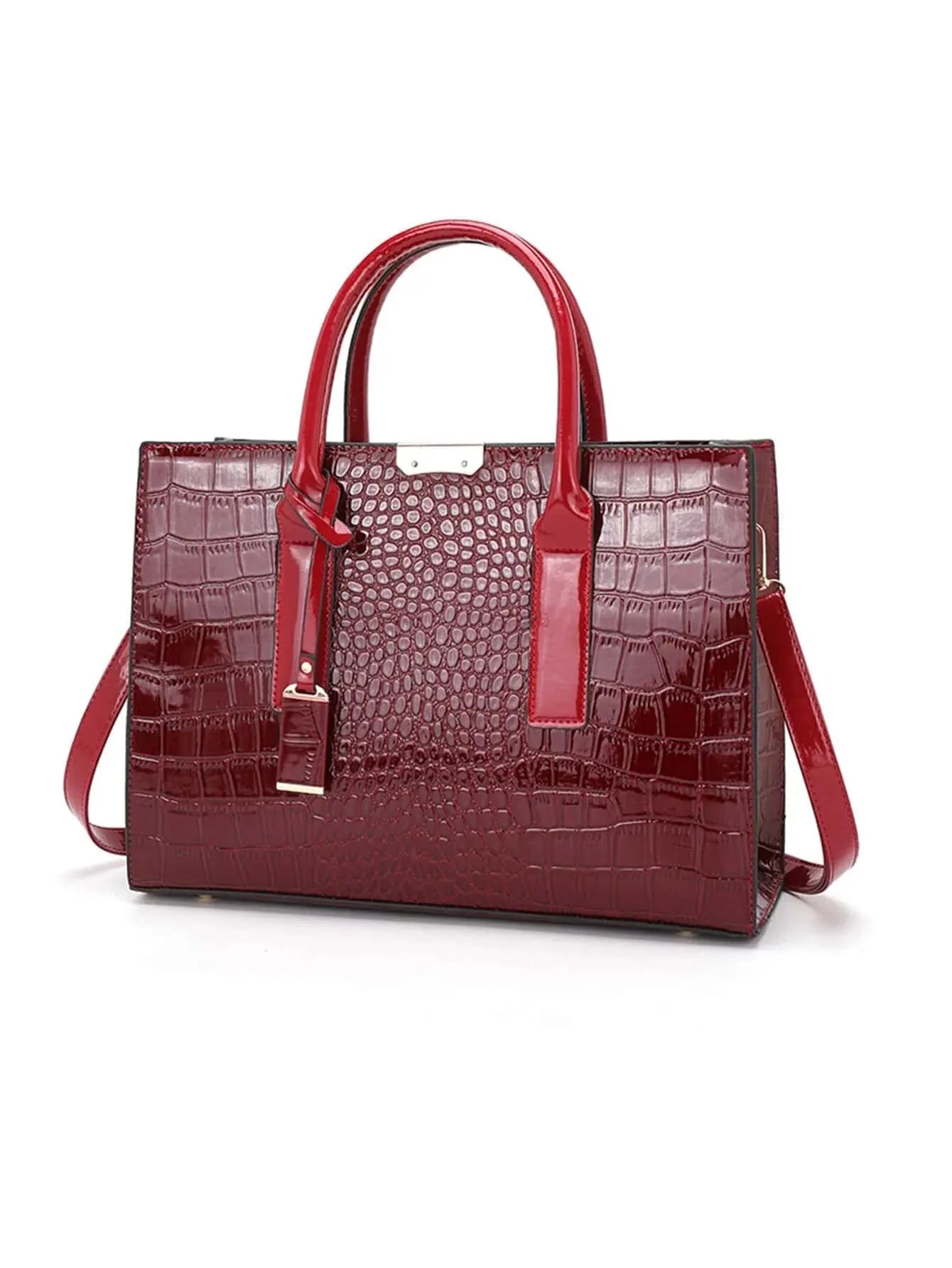 Luxury Handbag Crocodile PU Patent Leather Crossbody Bag-Dollar Bargains Online Shopping Australia