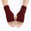 Women Winter Fingerless Gloves Warm Soft Wool Knitted Mittens Elegant Wrist Arm Hand Half Finger Elastic Short Gloves-Dollar Bargains Online Shopping Australia