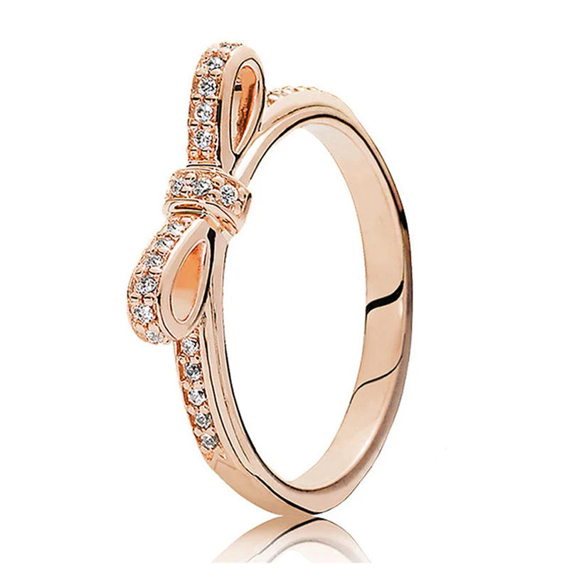 925 Sterling Silver Rings Women Infinity Love Heart Crown Engagement Wedding Ring Rose Gold Crystals Luxury Jewelry-Dollar Bargains Online Shopping Australia