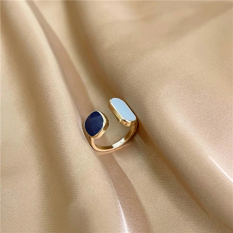 Heart Rings For Women Minimalist Aesthetic Drop Of Oil Open Rings Female Dinner Party Charming Ring Set Jewelry-Dollar Bargains Online Shopping Australia