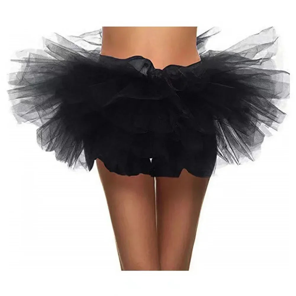 Adult Women's Half Skirt 5 Layers Tulle Puffy Skirt Ballet Short Party Nightclub Mini Skirt Performance Event Costume-Dollar Bargains Online Shopping Australia