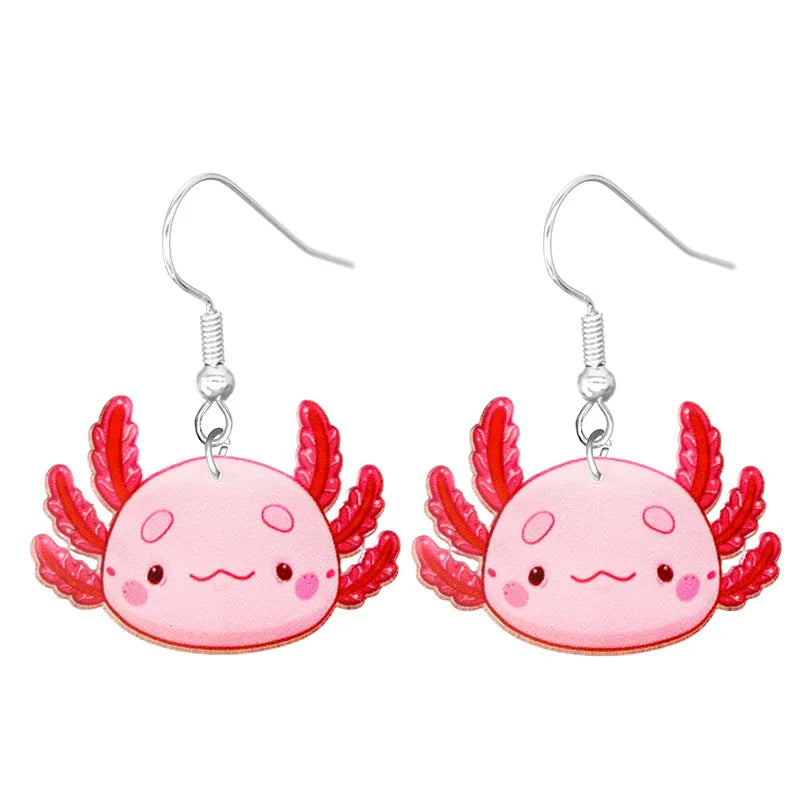 Cute Cat Design Dangle Earrings Acrylic Jewelry Adorable Gift For Women Girls Daily Casual Frog Bee Pig Hamster-Dollar Bargains Online Shopping Australia