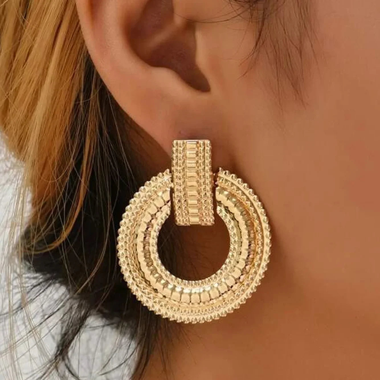 Smooth Exquisite Big Circle Hoop Earrings for Women Korean Jewelry Fashion Wedding Party Earrings Jewelry Gift-Dollar Bargains Online Shopping Australia