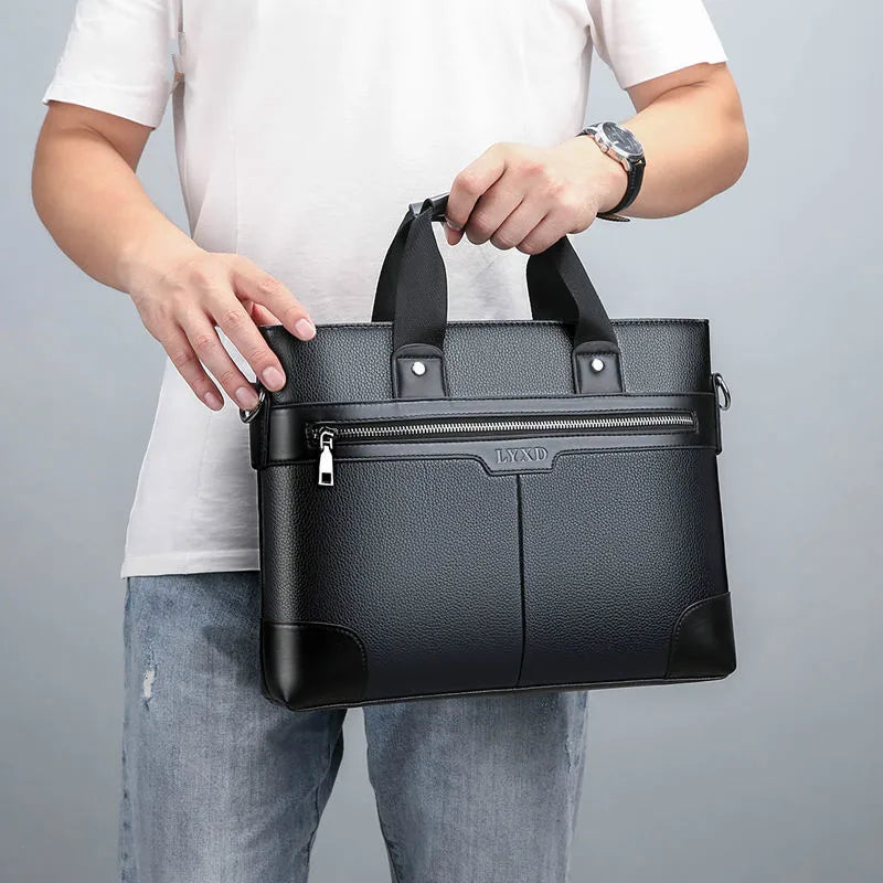 Men's Business Briefcases PU Leather Shoulder Messenger Bags Travel Handbag Totes For Macbook-Dollar Bargains Online Shopping Australia