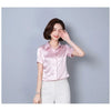 Simulation Silk Shirt Women's Short Sleeve New Wild Elastic Solid Color Thin Top-Dollar Bargains Online Shopping Australia