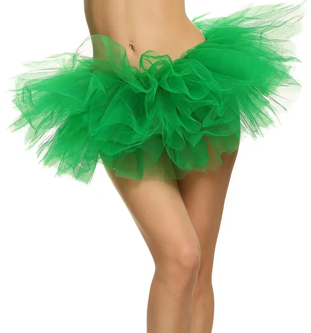 Adult Women's Half Skirt 5 Layers Tulle Puffy Skirt Ballet Short Party Nightclub Mini Skirt Performance Event Costume-Dollar Bargains Online Shopping Australia