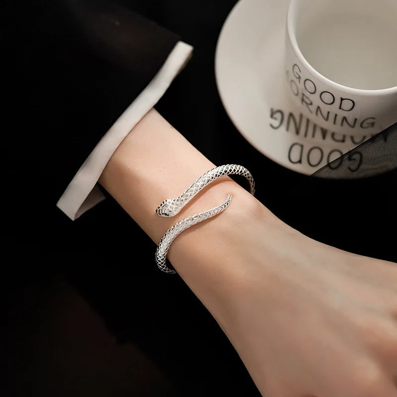 Silver Snake Shape Bracelet Charm Temperament Bracelet Birthday Party Gift Beautiful Jewelry-Dollar Bargains Online Shopping Australia