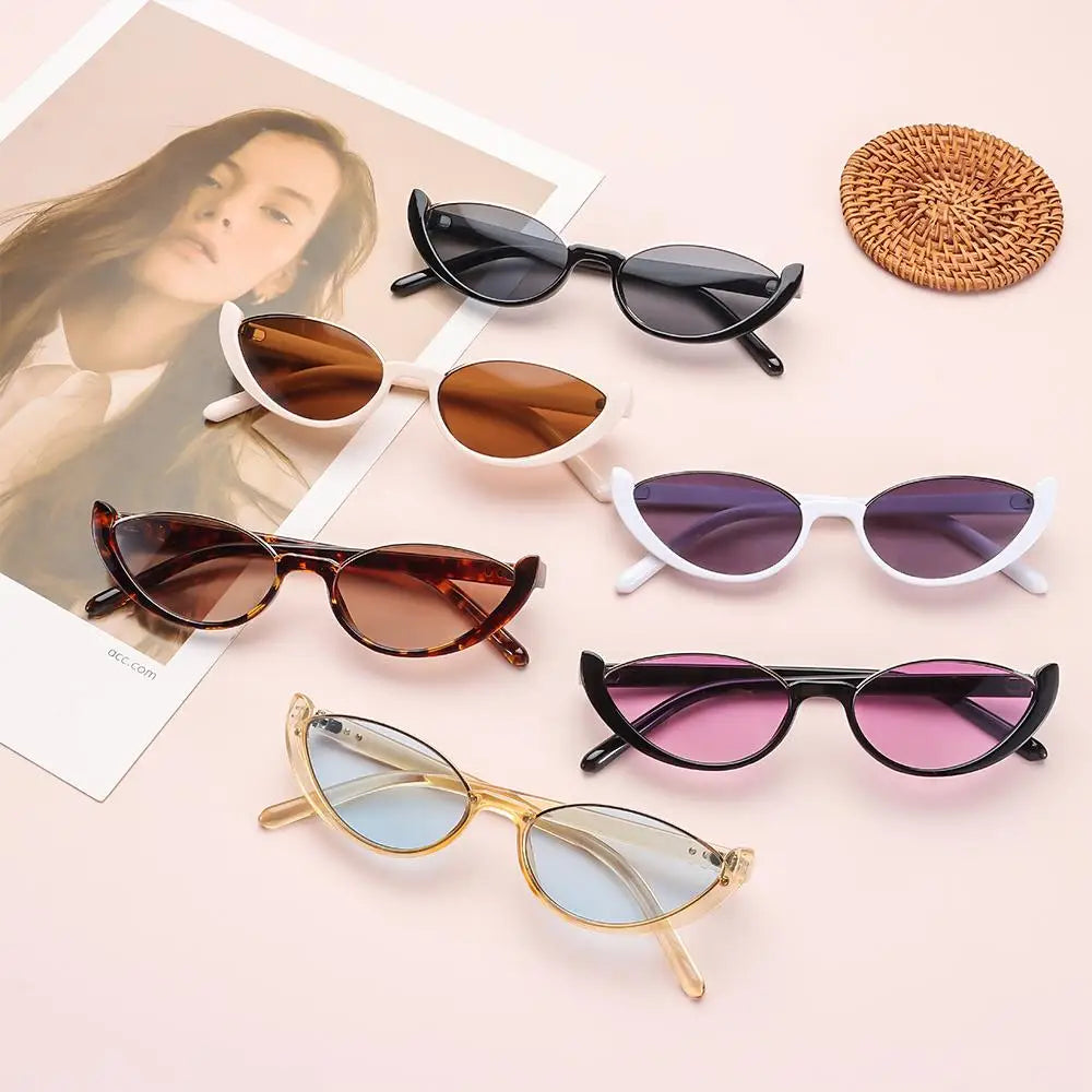 Half-frame Small Cat Eye Sunglasses Women Trendy Vintage Composite Shades Eyewear Sun Glasses-Dollar Bargains Online Shopping Australia