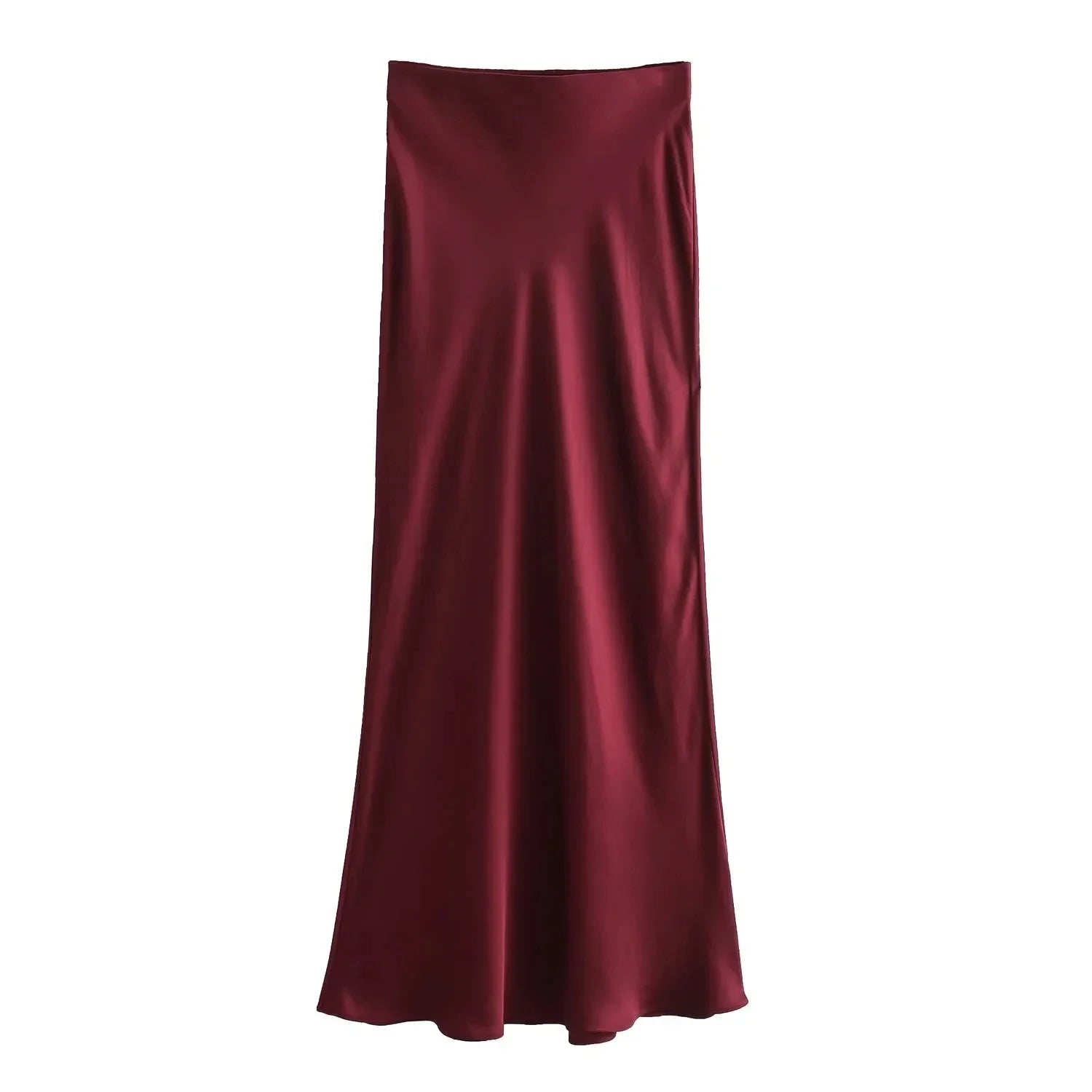 Women's Skirts Basic Satin Skirt High Waist Stylish Long Skirts Midi Chic And Elegan-Dollar Bargains Online Shopping Australia