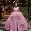 Kids Dress Flower Long Beading Elegant Teenagers Prom Gowns Dresses Girl Party Kid Evening Bridesmaid Princess-Dollar Bargains Online Shopping Australia