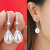 Exquisite Fashion Silver Color Water Imitation Pearls Drop Earrings for Women Shiny-Dollar Bargains Online Shopping Australia