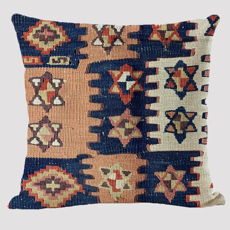 Bohemian Patterns Linen Cushions Case Multicolors Abstract Ethnic Geometry Print Decorative Pillows Case Living Room Sofa Pillow-Dollar Bargains Online Shopping Australia